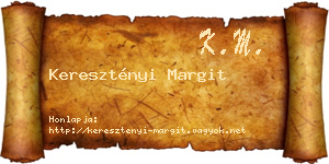 Keresztényi Margit névjegykártya
